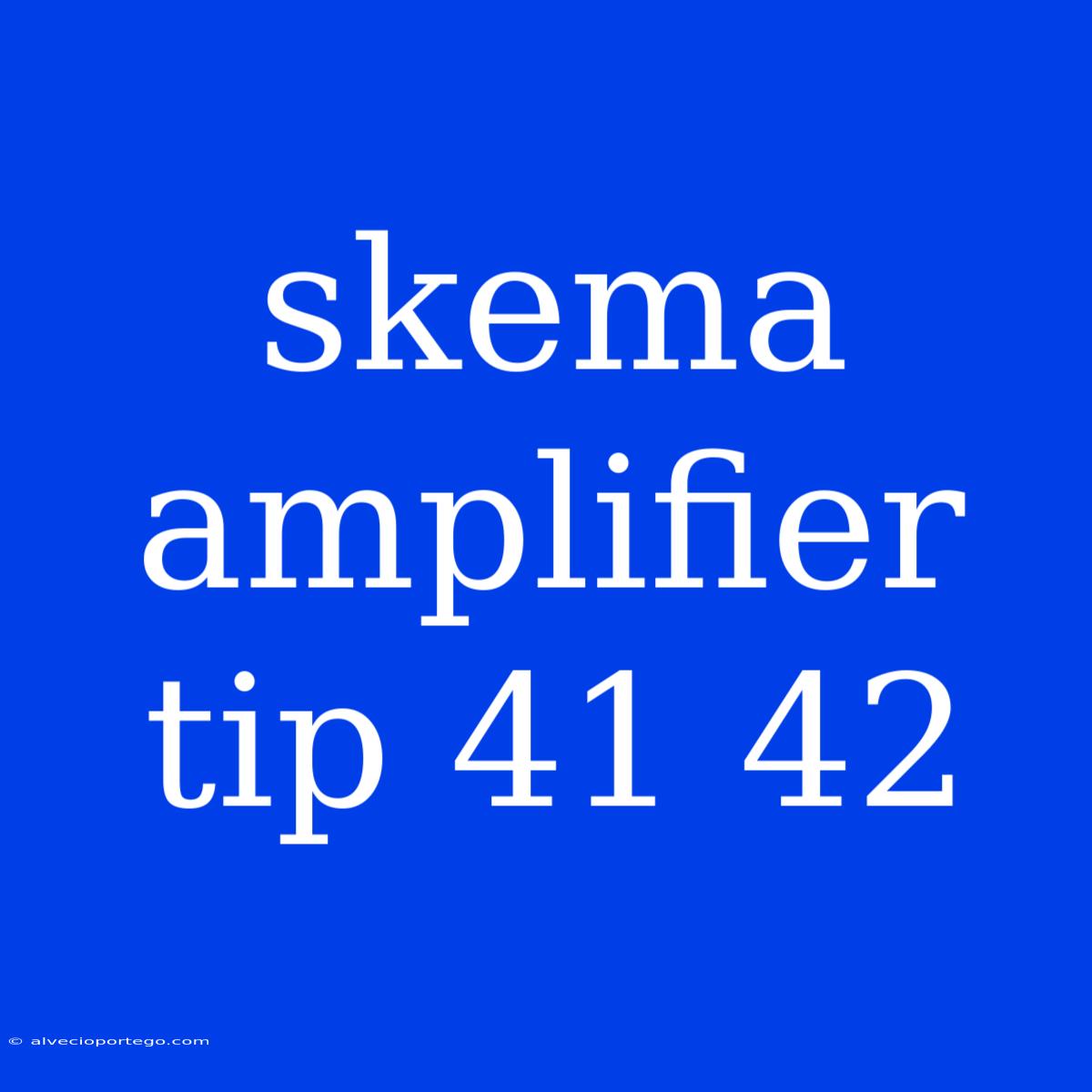 Skema Amplifier Tip 41 42