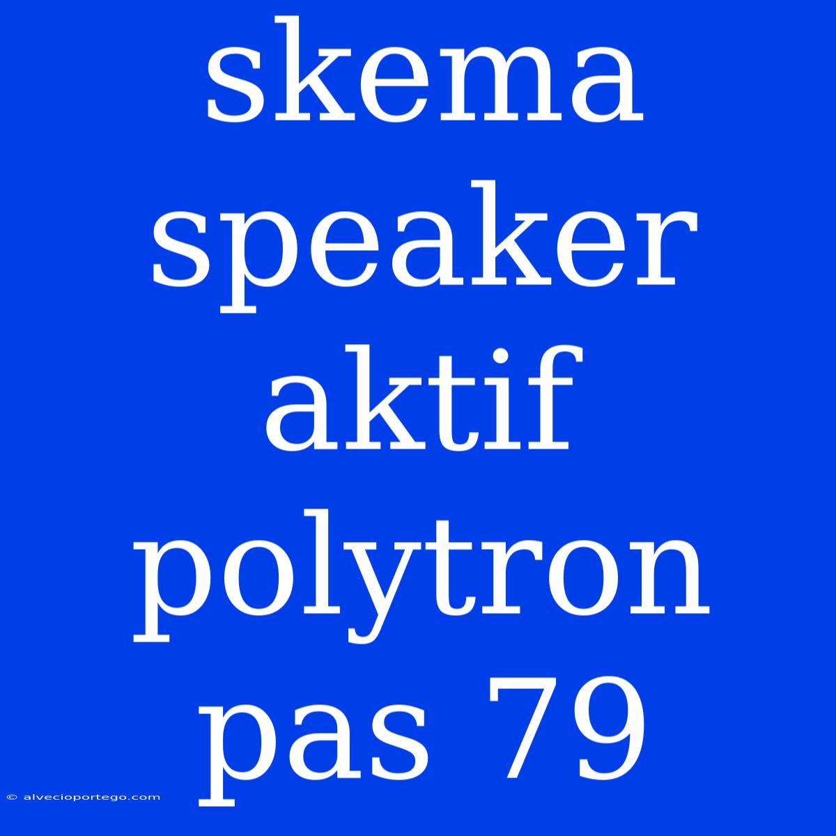 Skema Speaker Aktif Polytron Pas 79