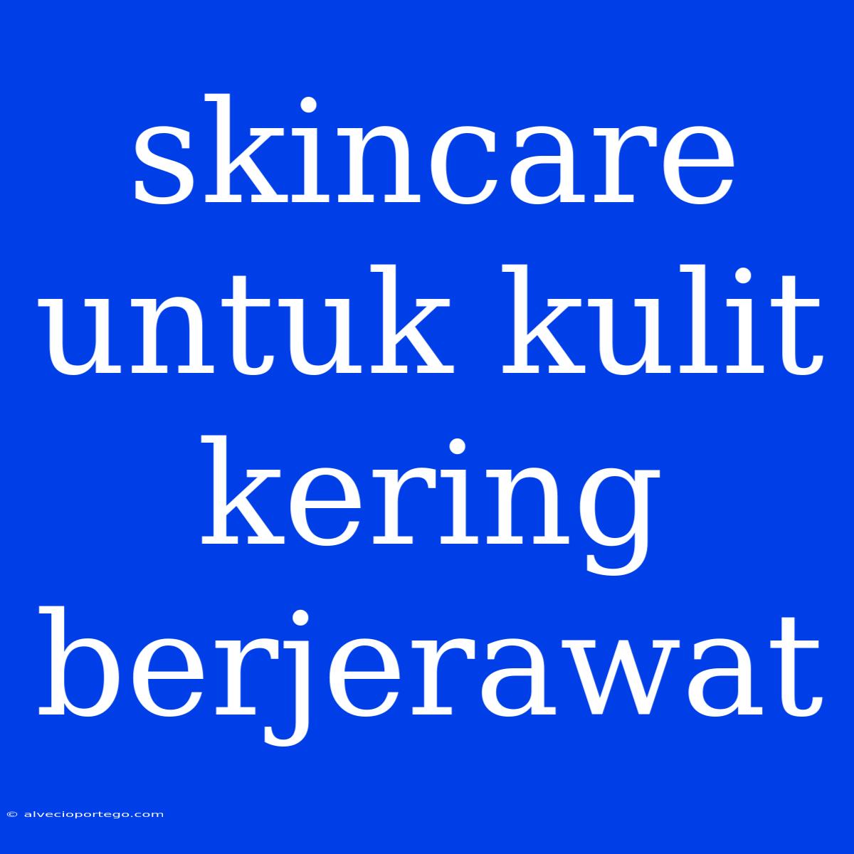 Skincare Untuk Kulit Kering Berjerawat