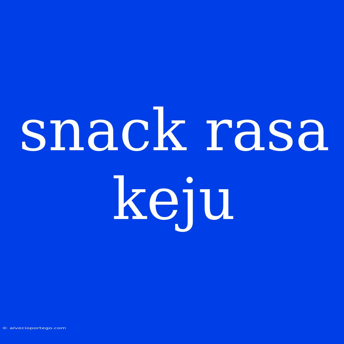 Snack Rasa Keju