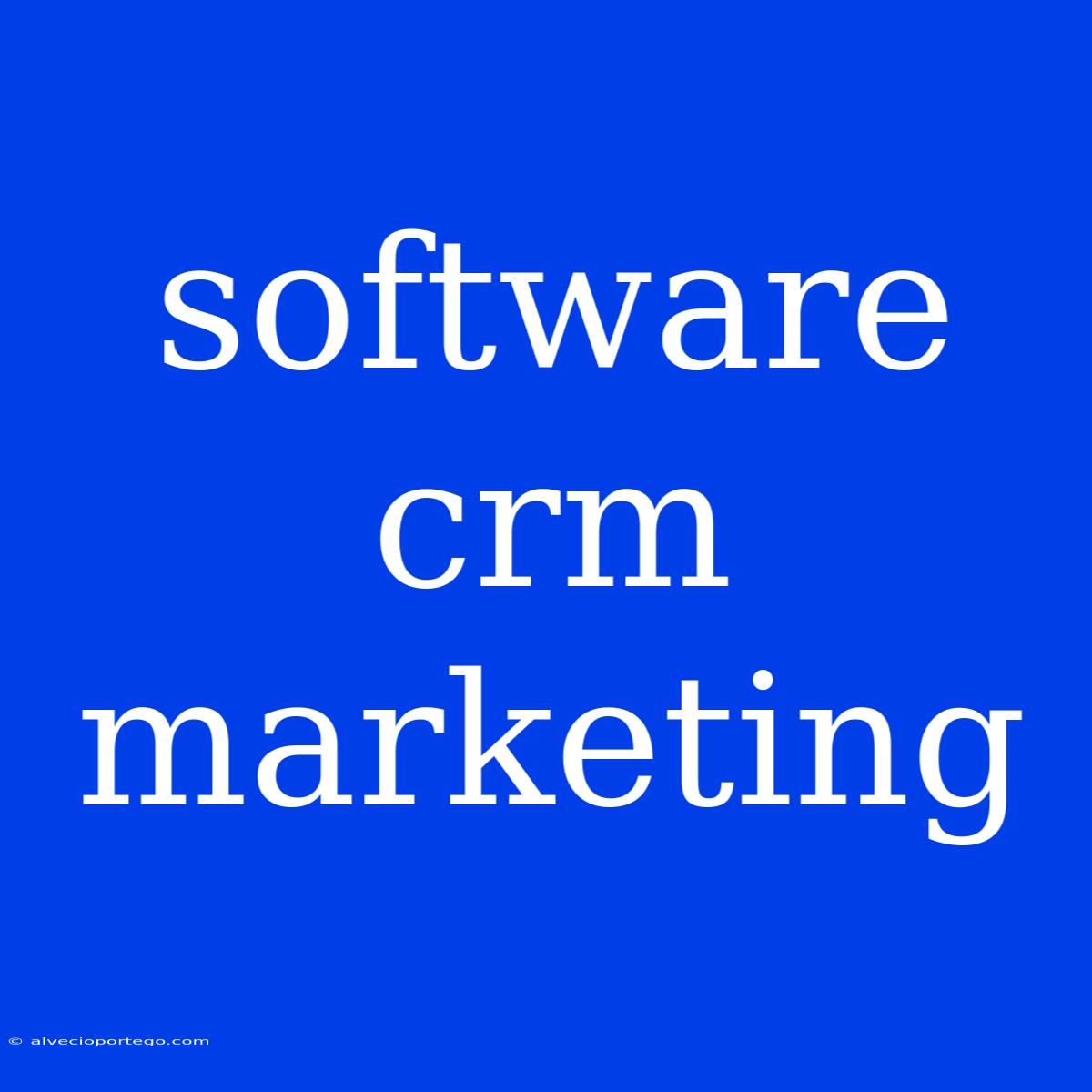 Software Crm Marketing