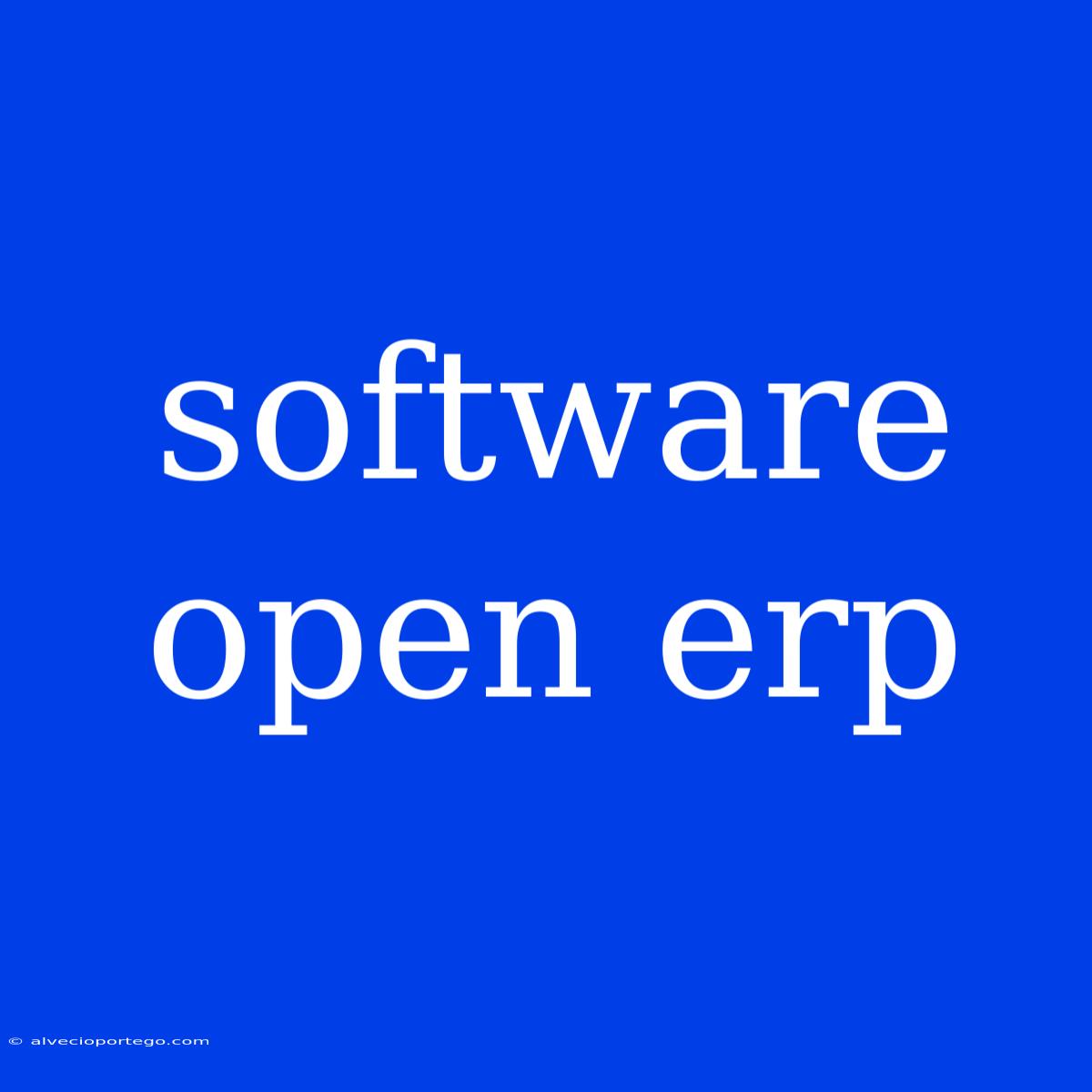 Software Open Erp