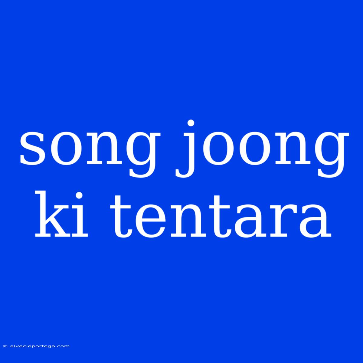 Song Joong Ki Tentara