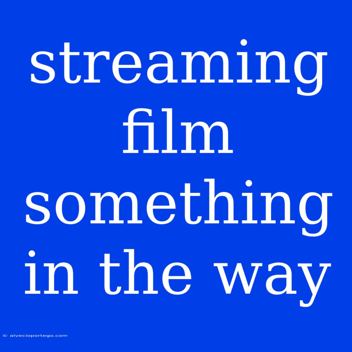 Streaming Film Something In The Way