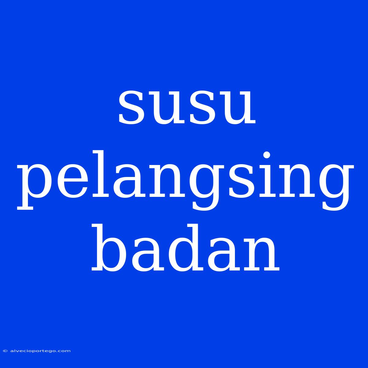 Susu Pelangsing Badan