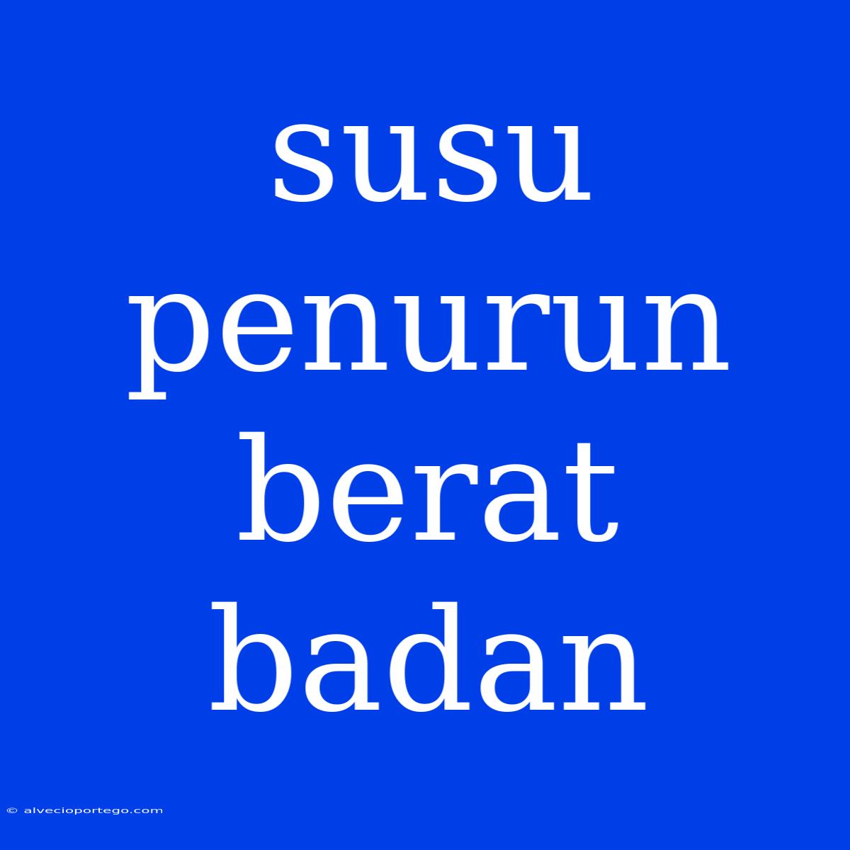 Susu Penurun Berat Badan