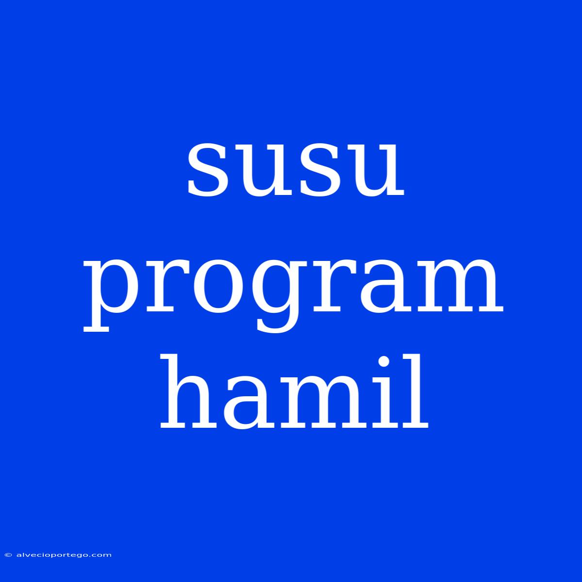 Susu Program Hamil