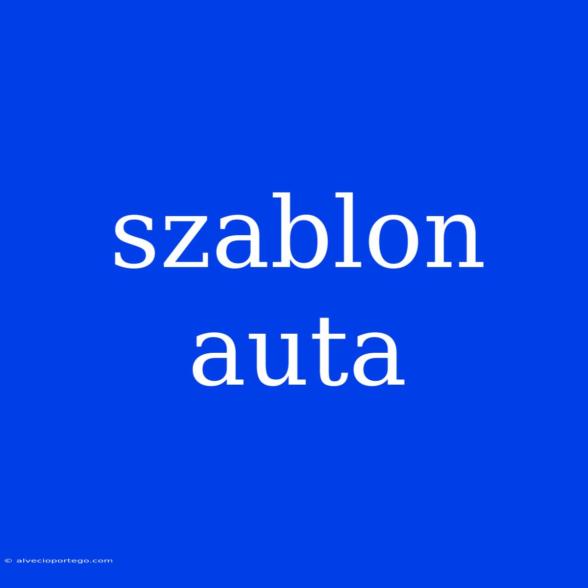 Szablon Auta