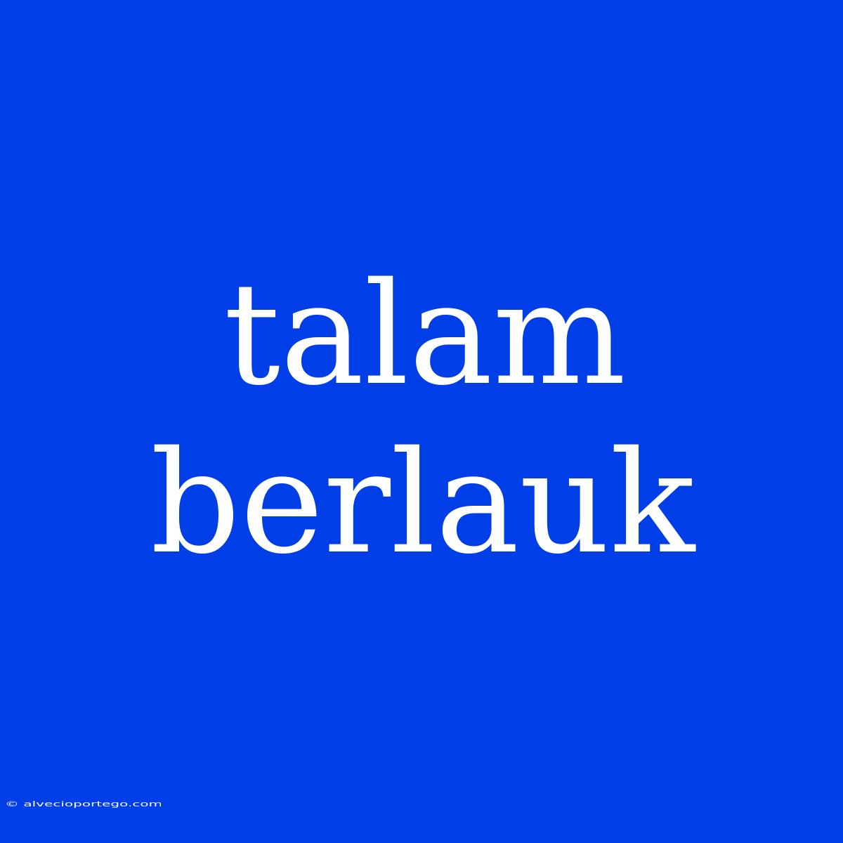 Talam Berlauk