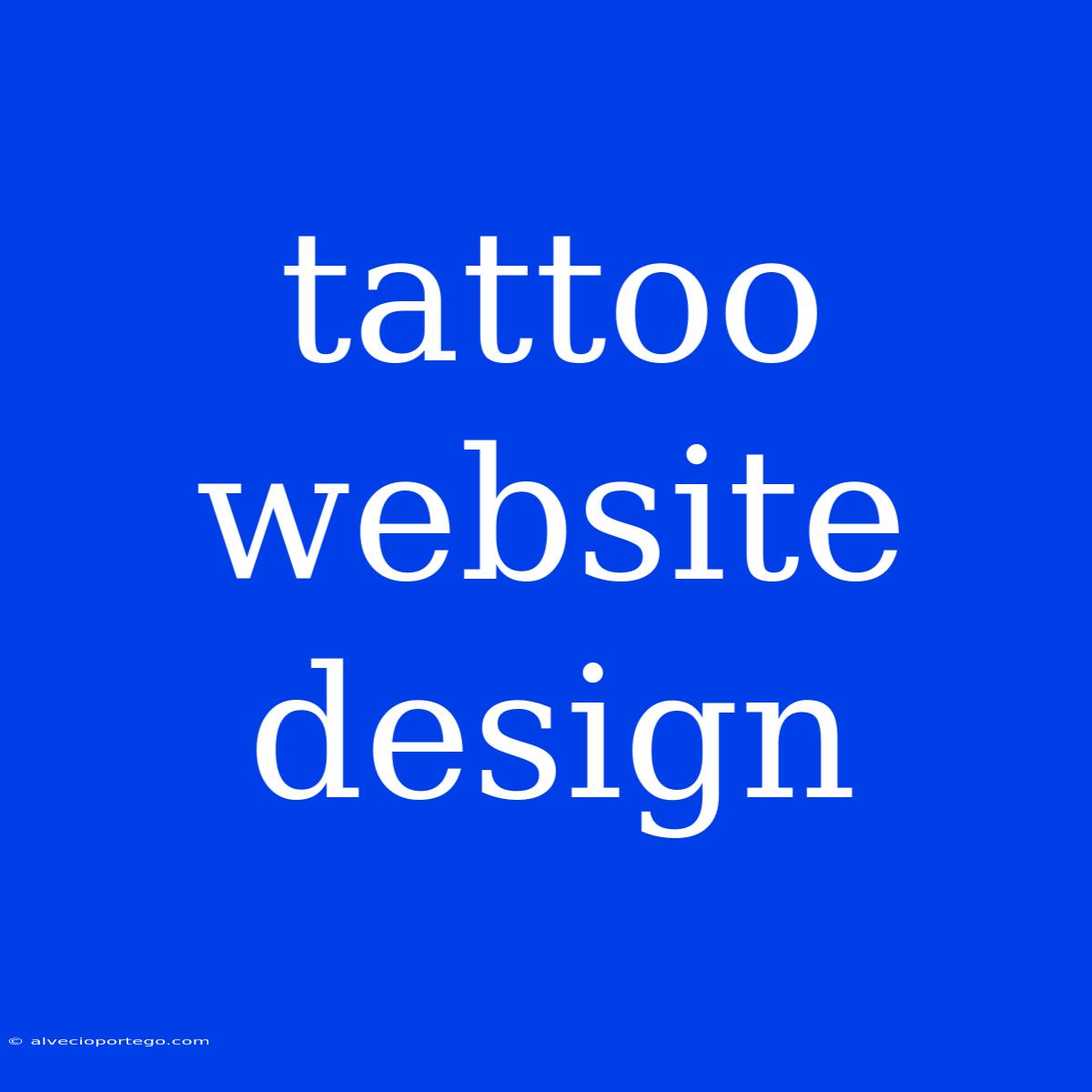 Tattoo Website Design