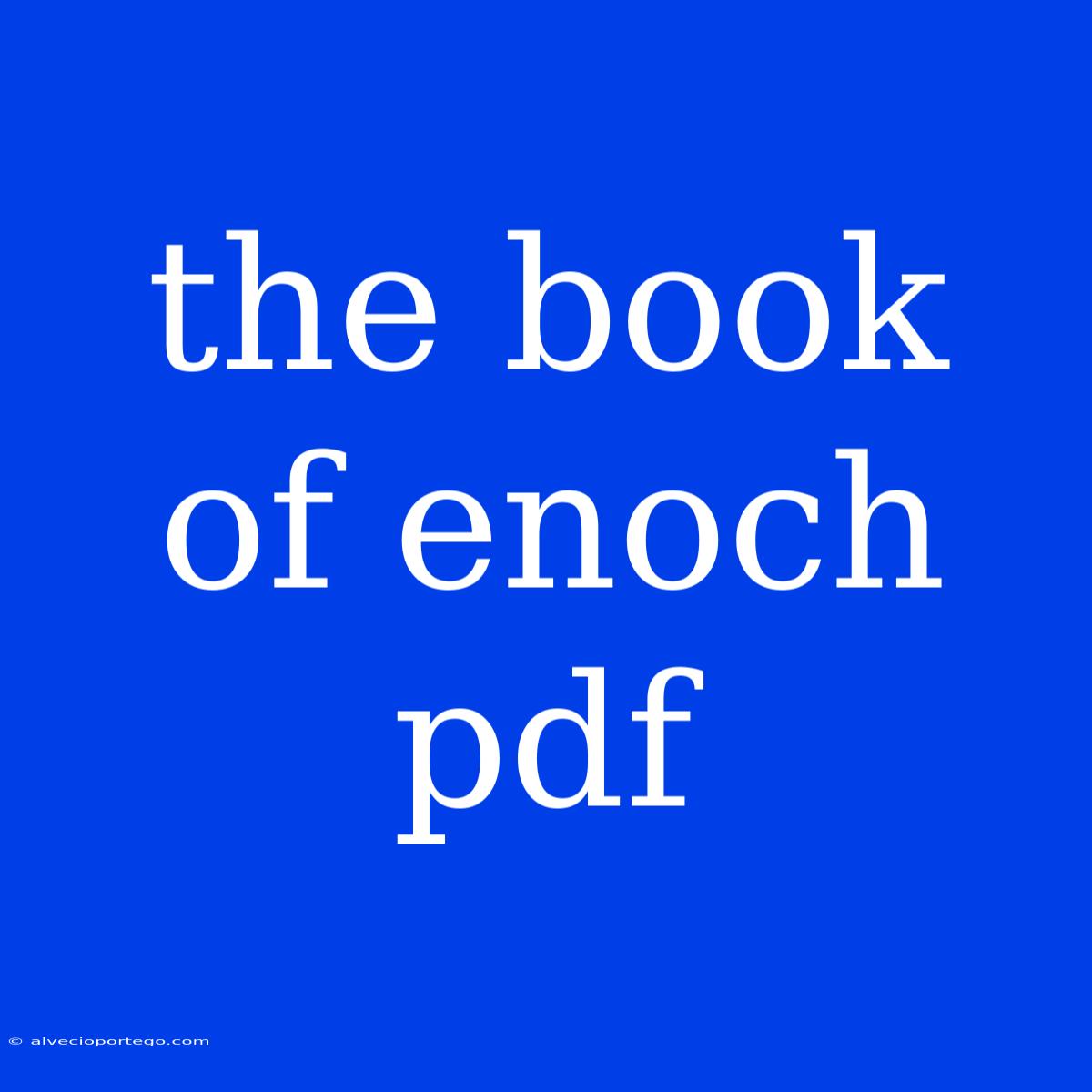 The Book Of Enoch Pdf