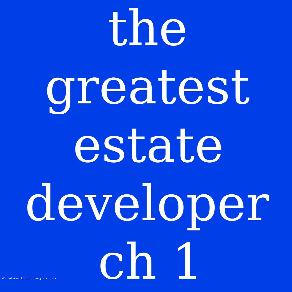 The Greatest Estate Developer Ch 1