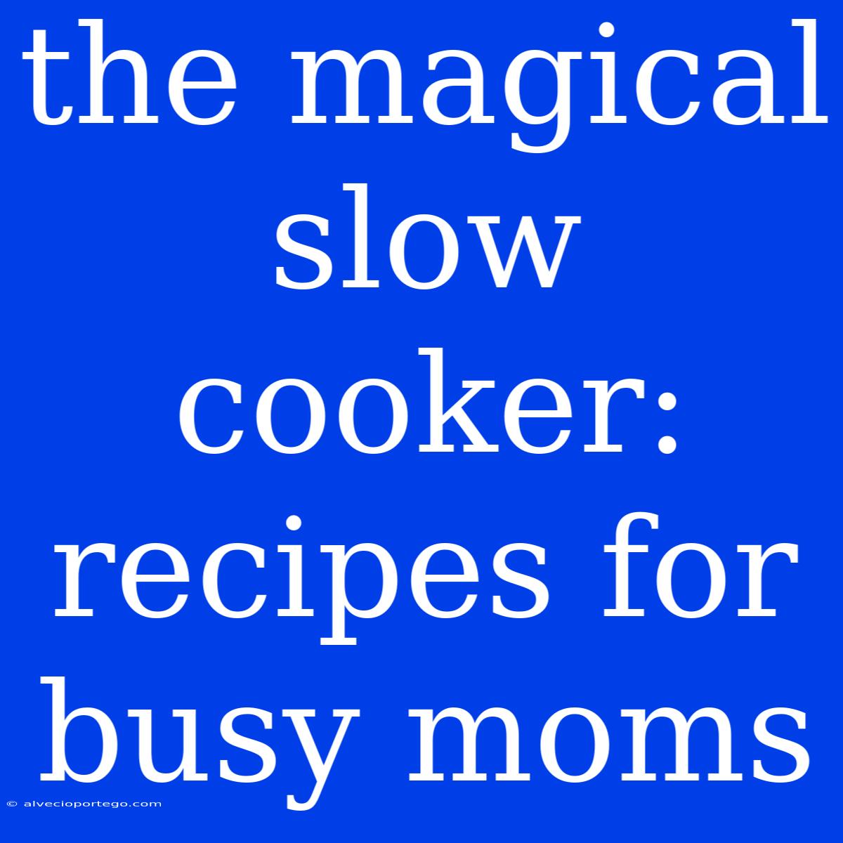 The Magical Slow Cooker: Recipes For Busy Moms