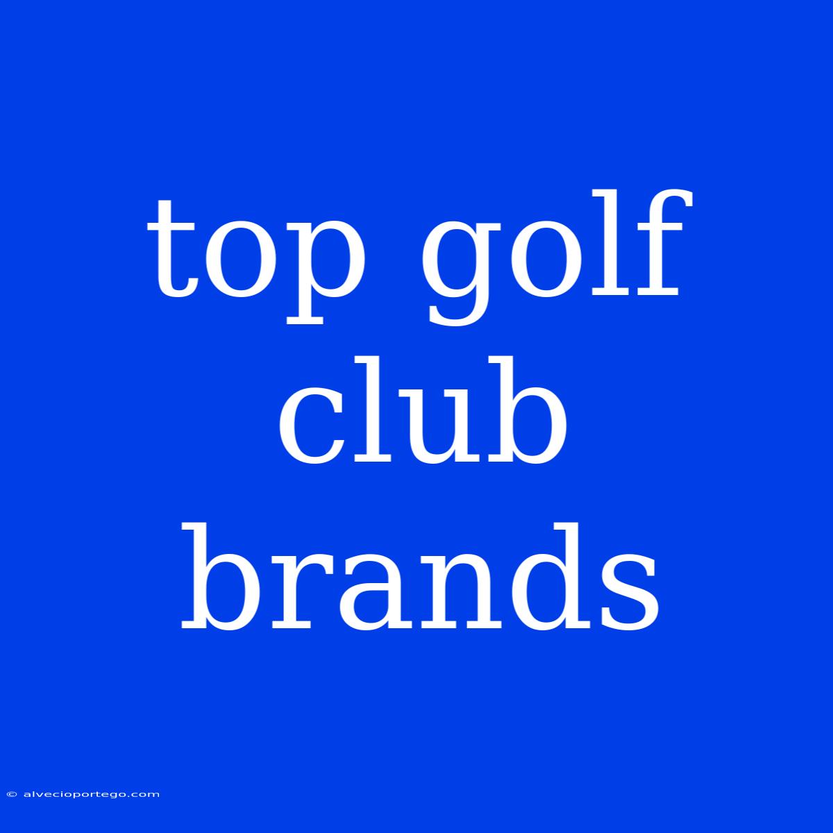 Top Golf Club Brands