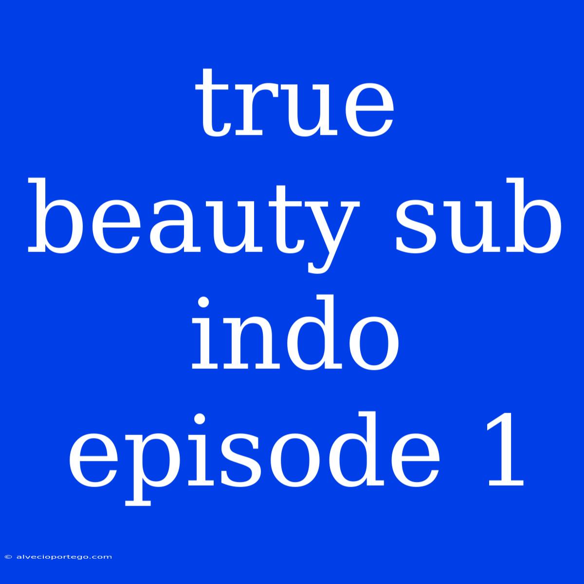 True Beauty Sub Indo Episode 1