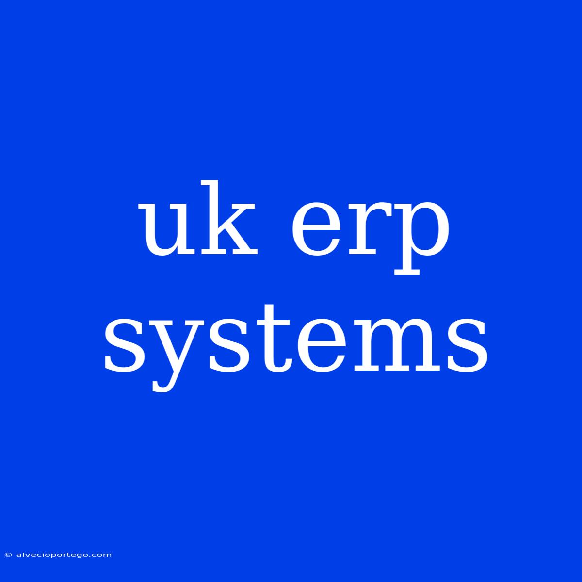 Uk Erp Systems