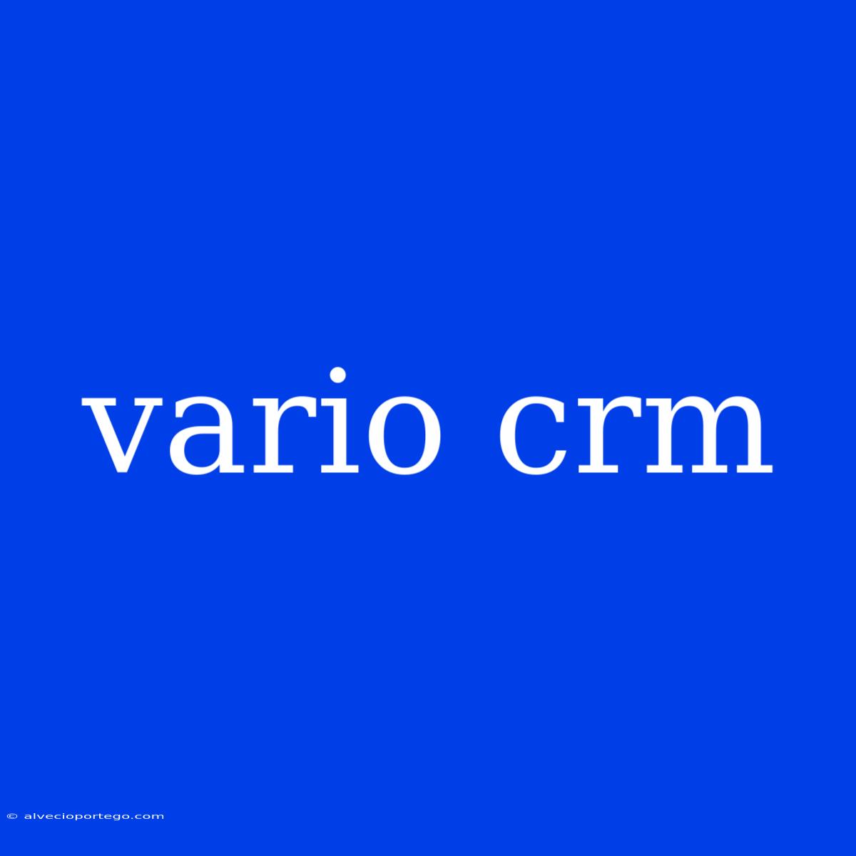 Vario Crm