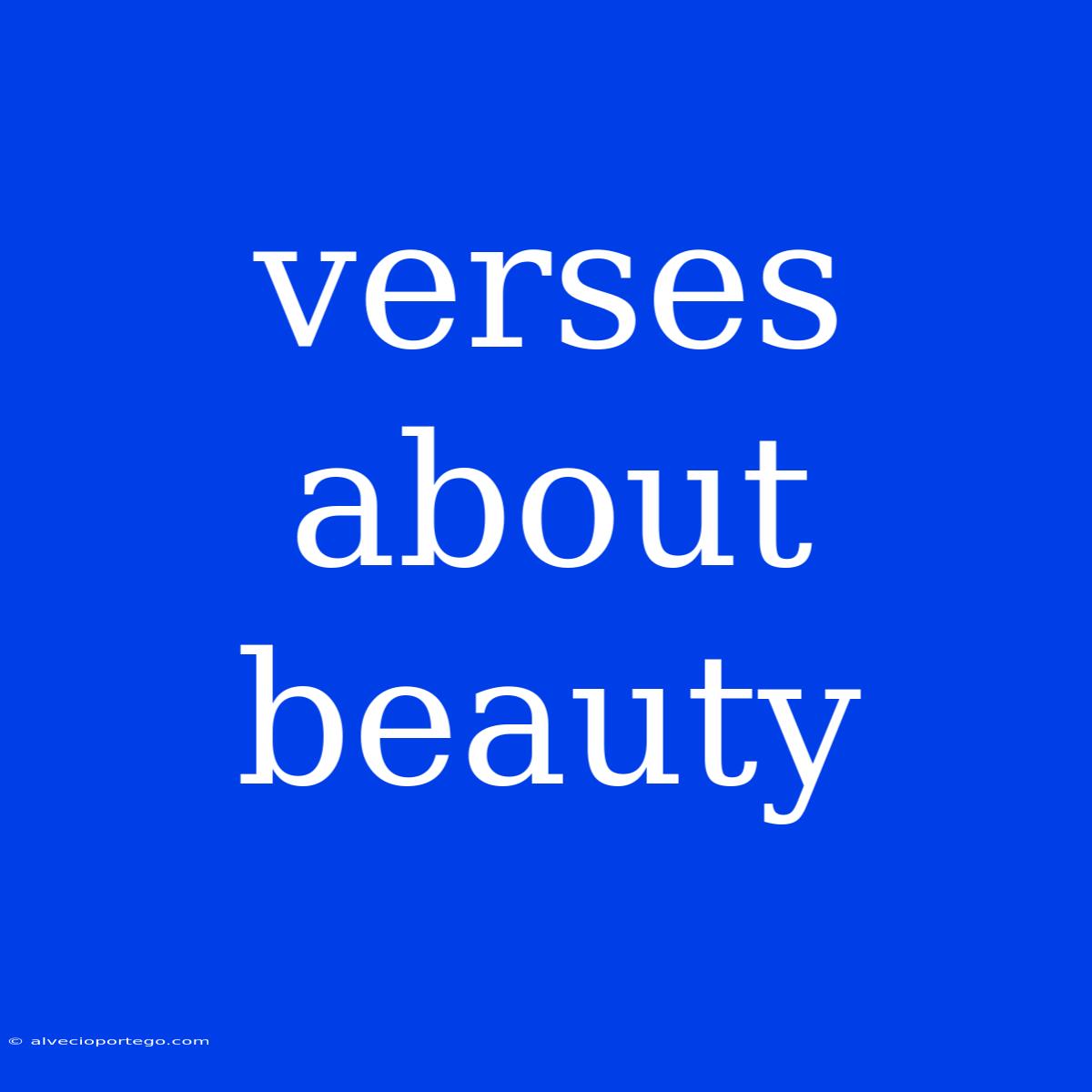 Verses About Beauty