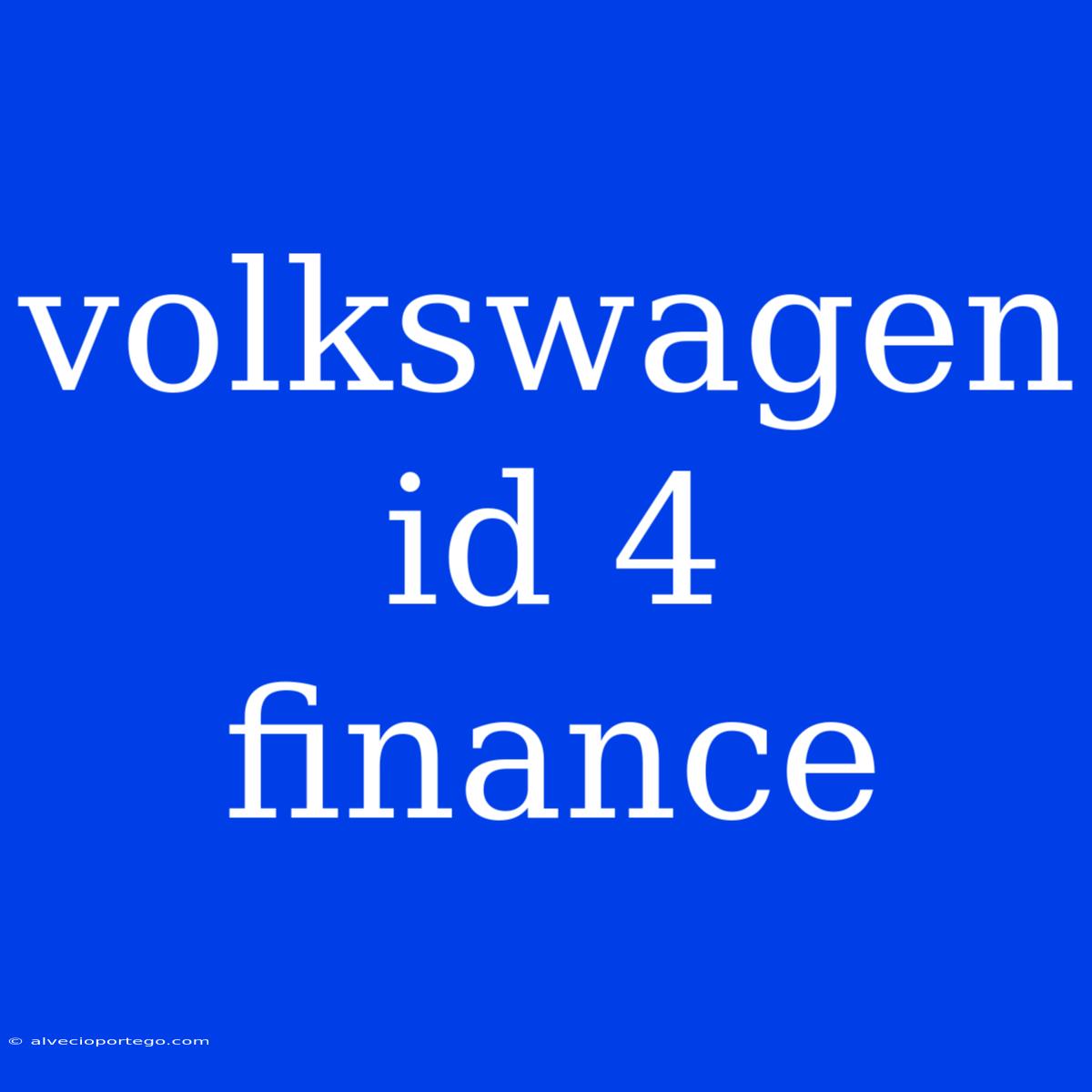 Volkswagen Id 4 Finance