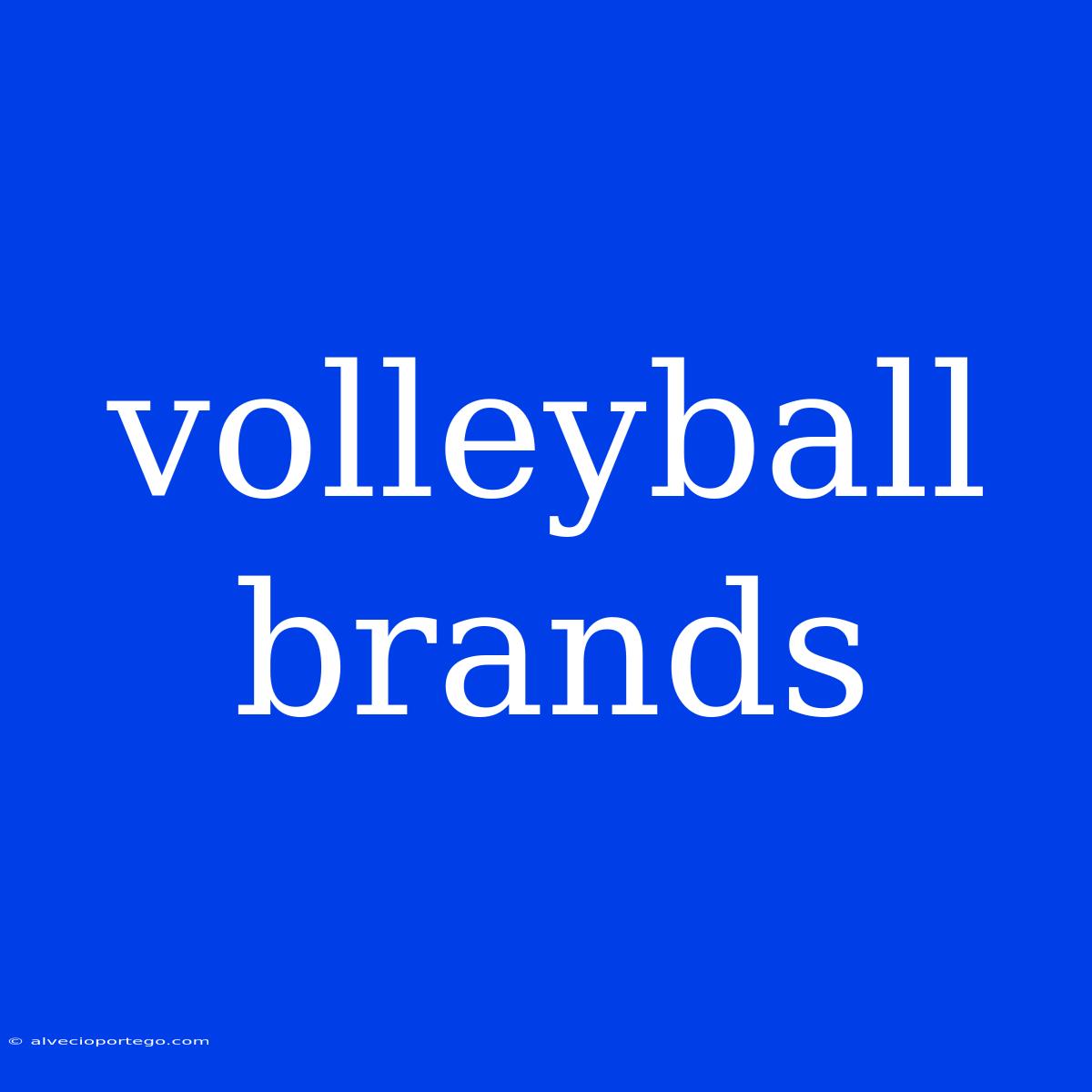 Volleyball Brands