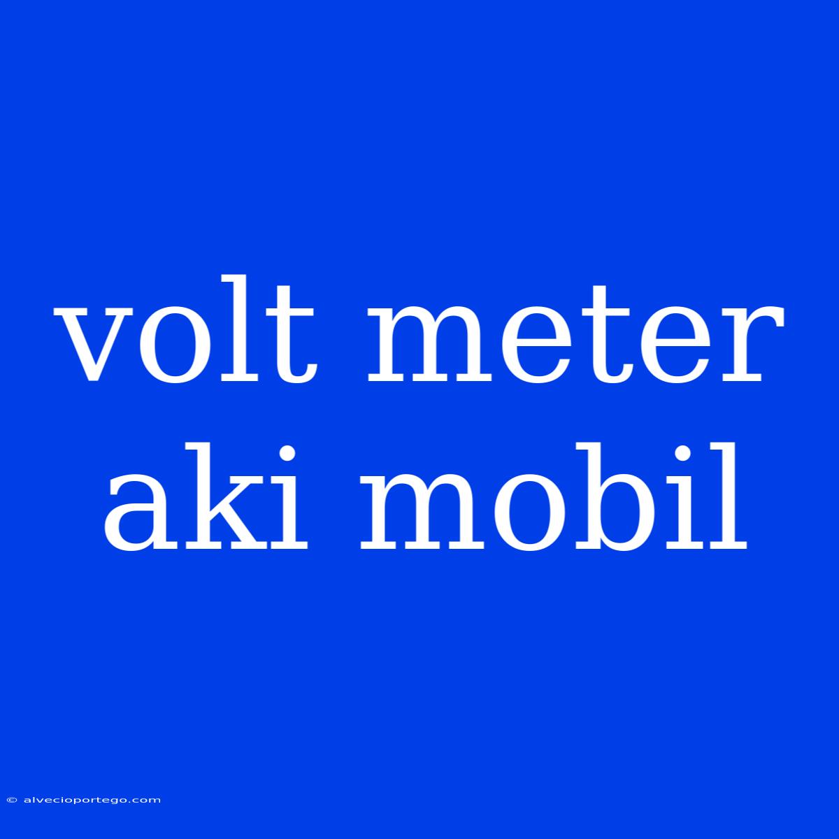 Volt Meter Aki Mobil