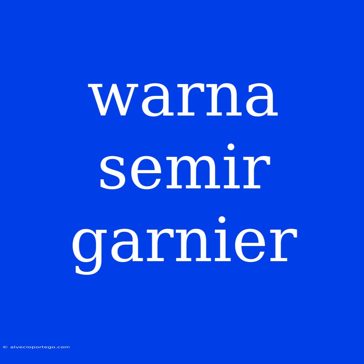 Warna Semir Garnier