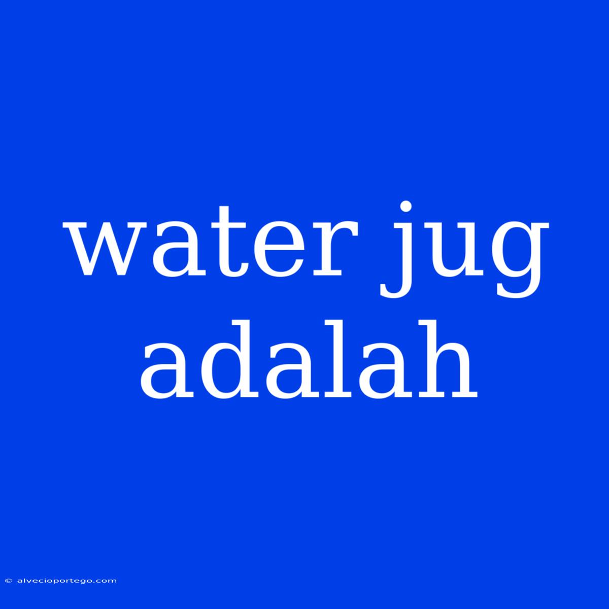 Water Jug Adalah