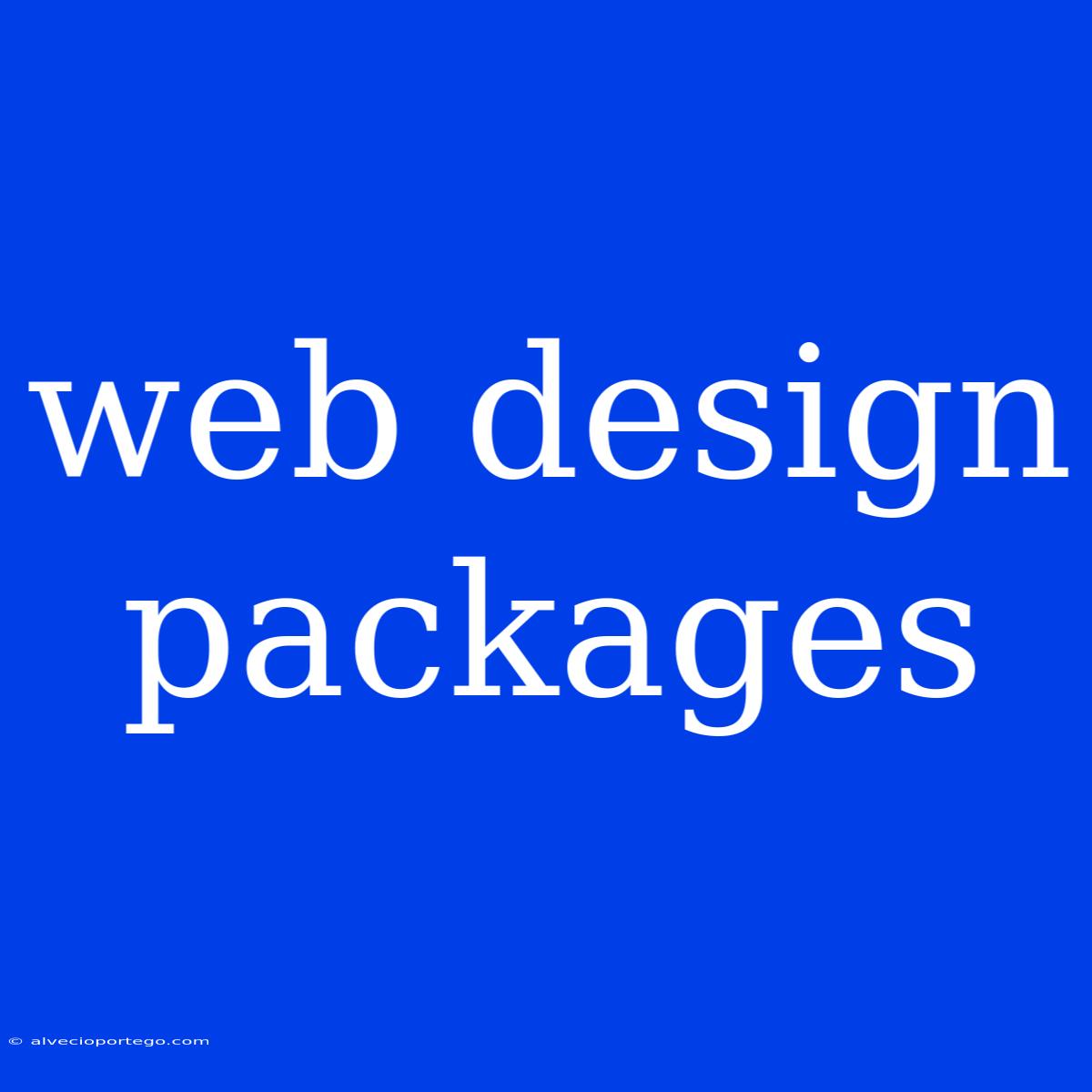 Web Design Packages