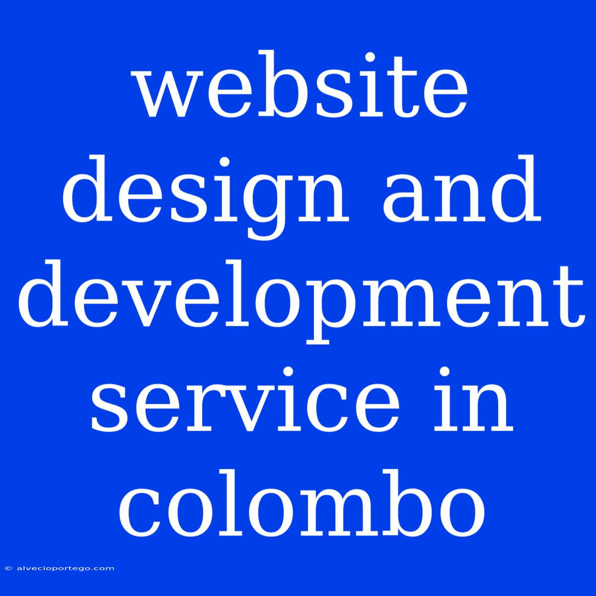 Website Design And Development Service In Colombo