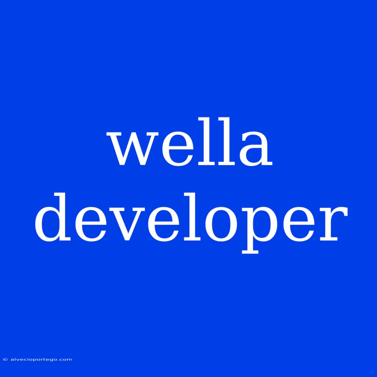 Wella Developer