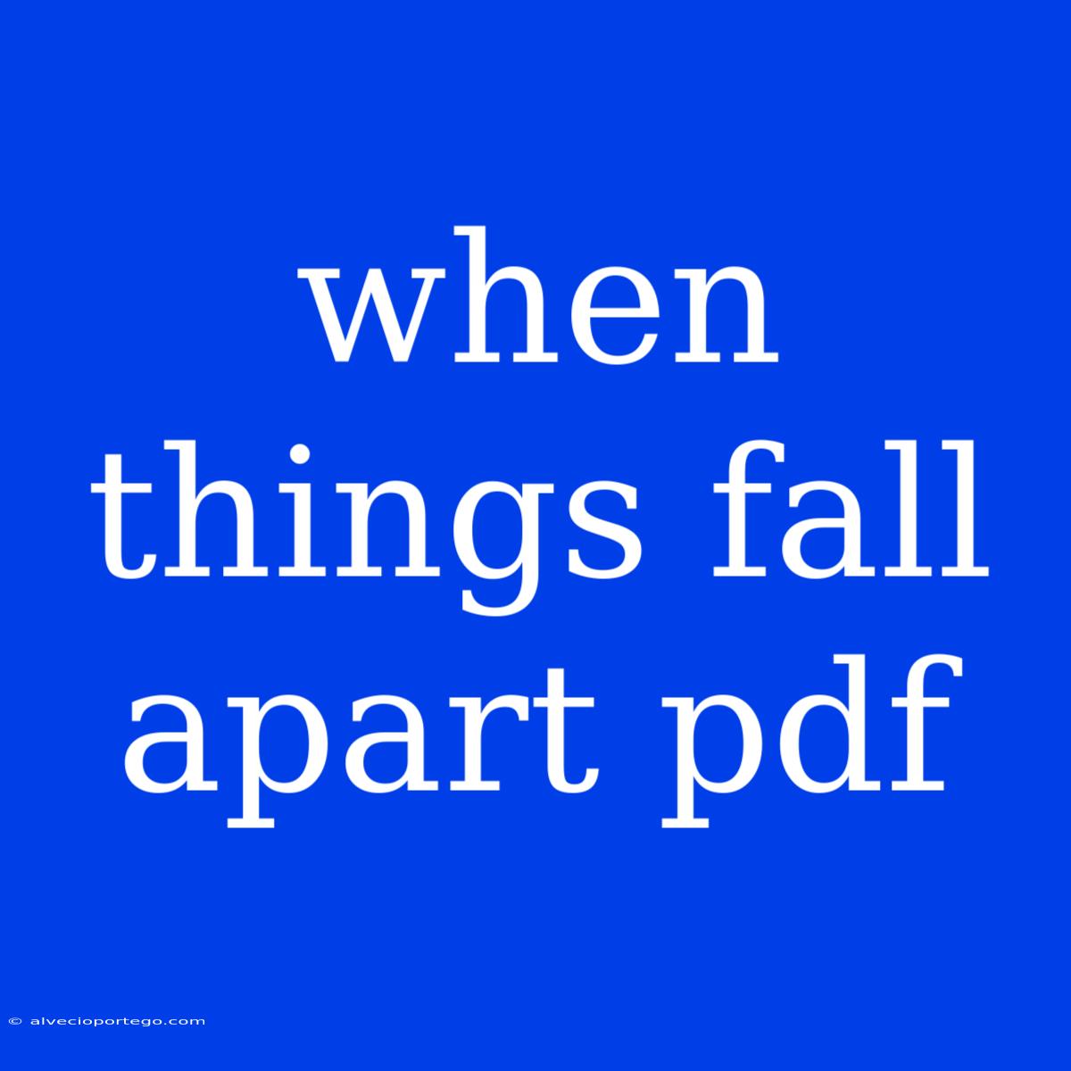 When Things Fall Apart Pdf