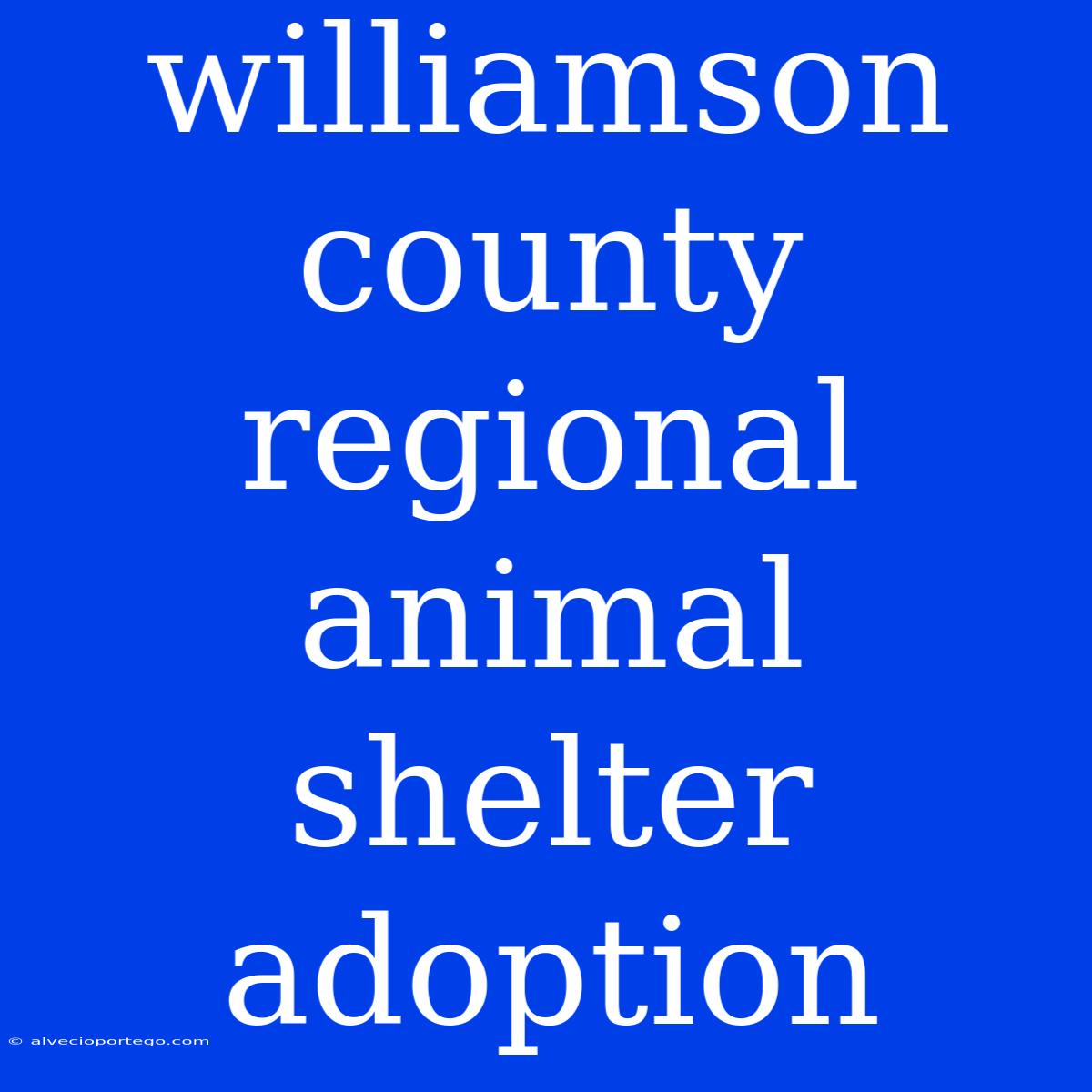 Williamson County Regional Animal Shelter Adoption