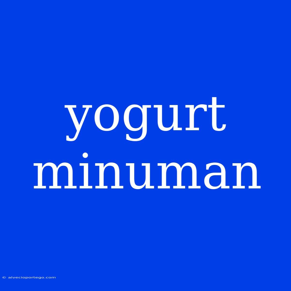 Yogurt Minuman